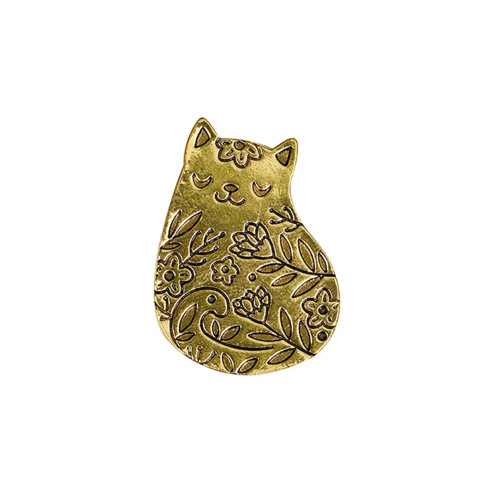 Golden Garden Animals Collection Lapel Pins Butterfly Swallow Bird Fox Cat Snake Brooches For Nature Lovers