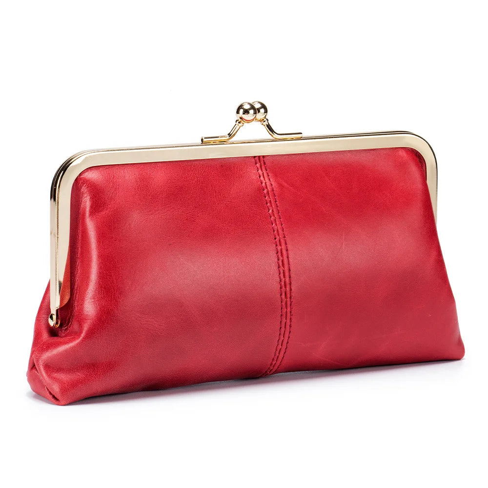 Genuine Leather Long Clutch Wallet Clip Bags Coin Purse