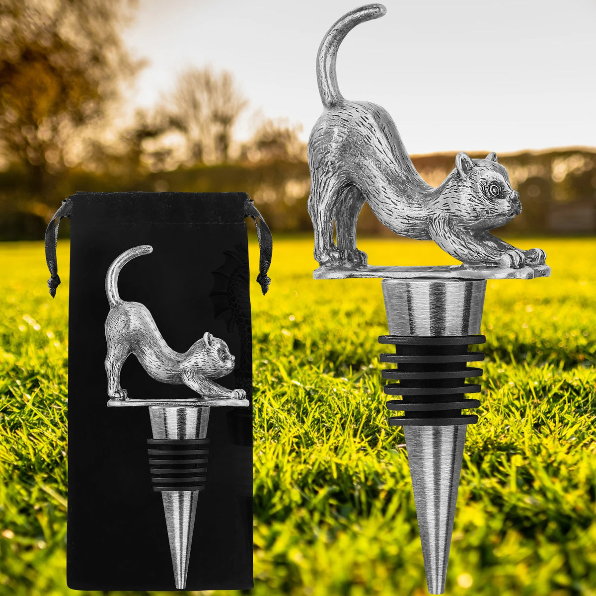 The Library Cat Wine Stopper