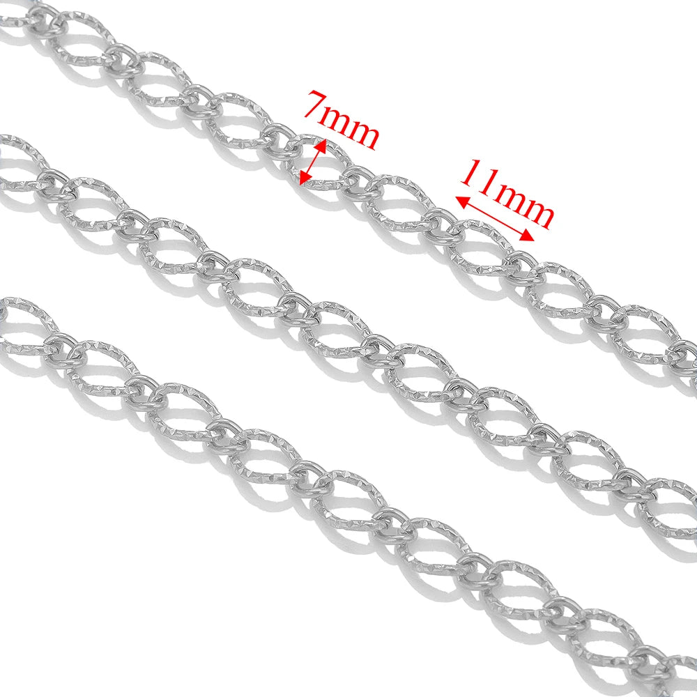1meter PVD Gold Plated Stainless Steel Thick Large Heavy Chains Necklace Bracelet DIY Jewellery Making Finding