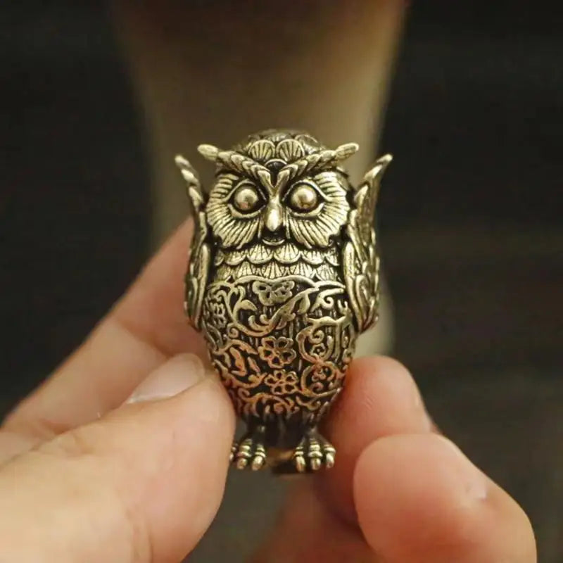 See No Evil, Hear No Evil, Speak No Evil Brass Owl Statues Tea Pets