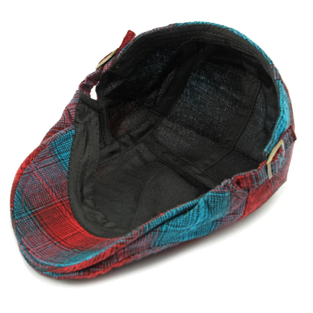 Bright Plaid Ivy Beret Caps