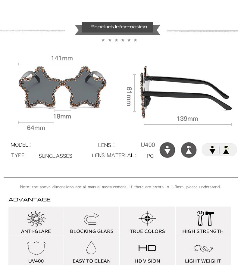 Dead Set Diamond Rock Star Sunglasses