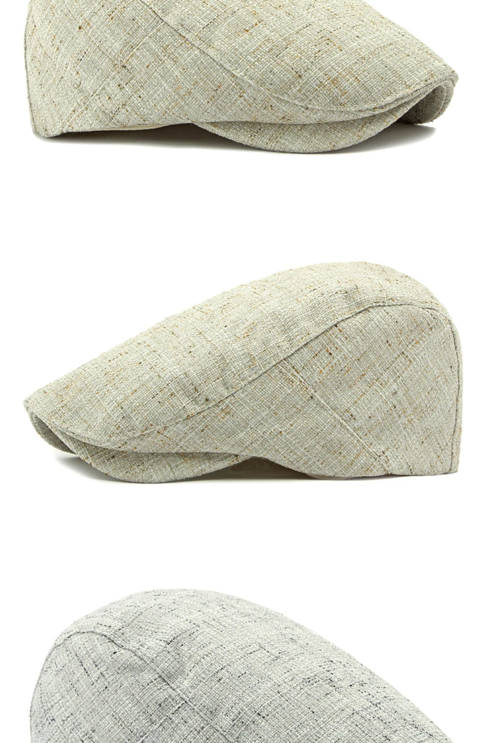 Breathable Linen Cabbie Beret Caps