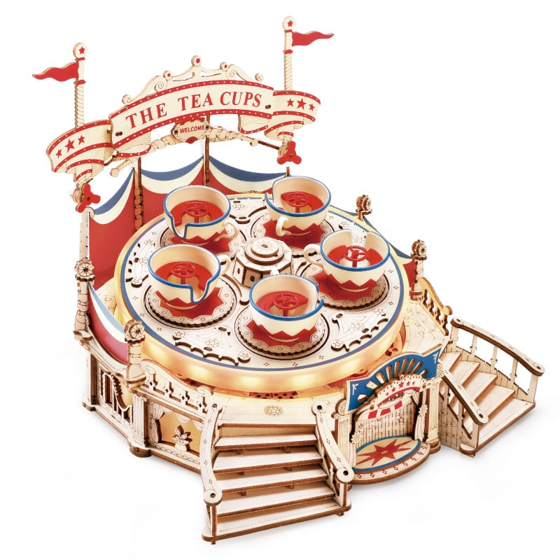 Tilt-A-Whirl Kit DIY Wooden Model Kit