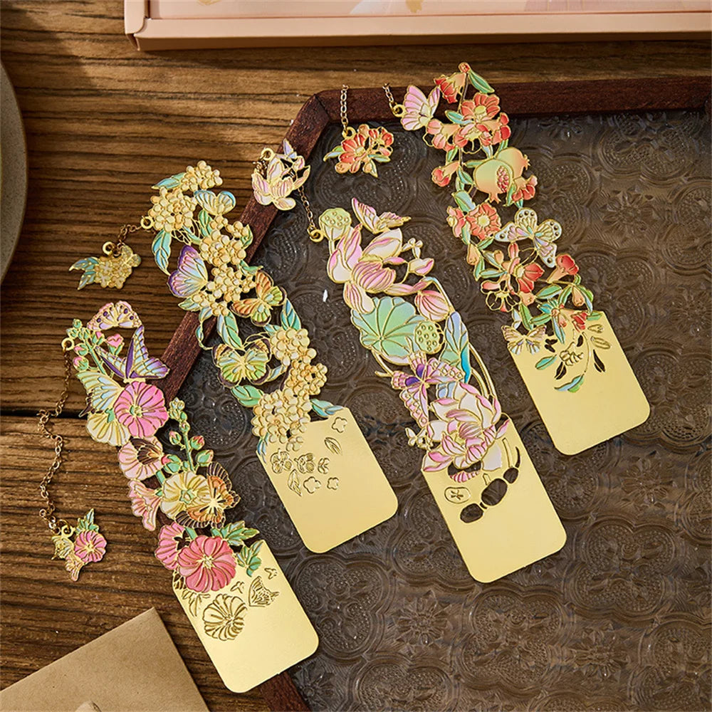 Metal Flower Bookmarks
