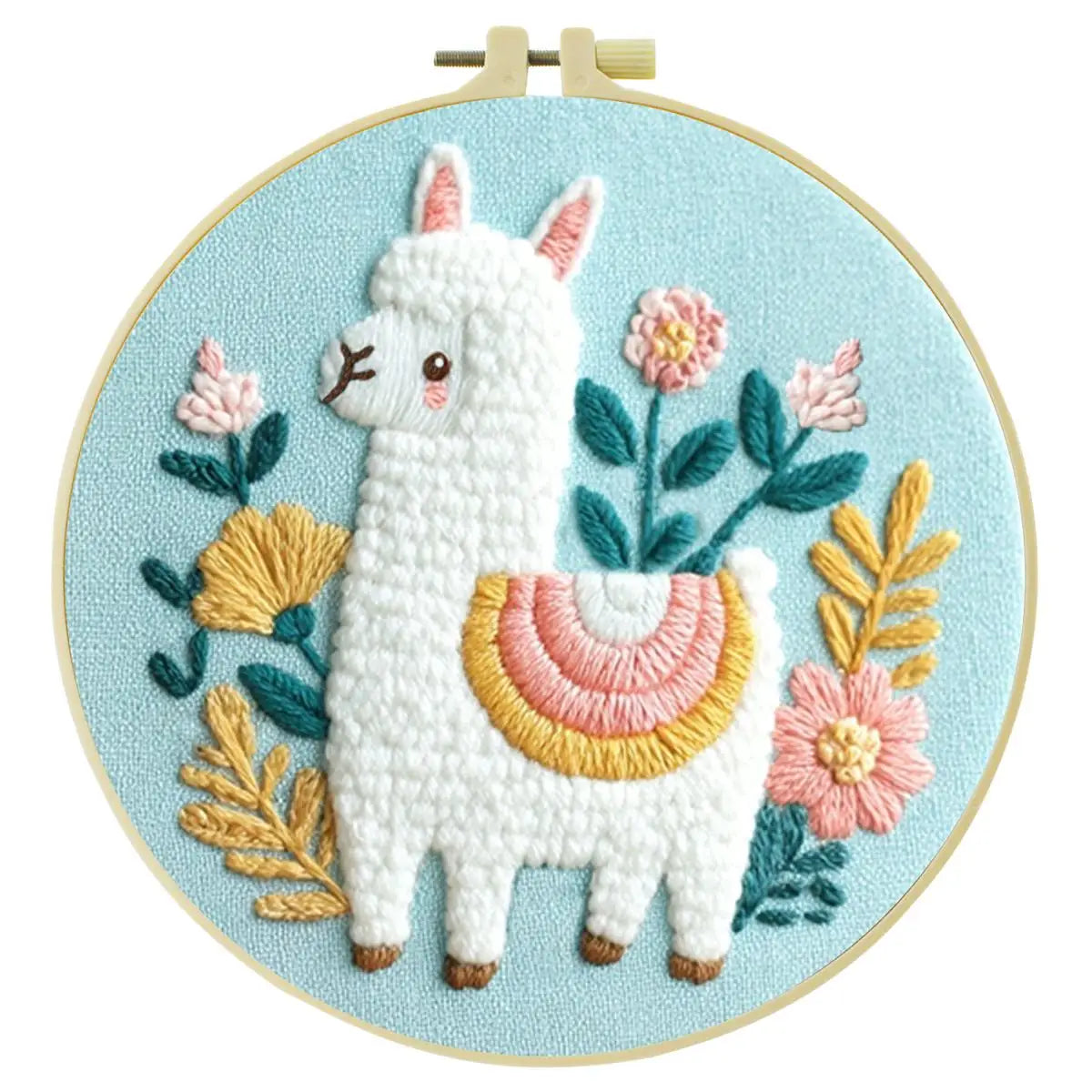 Llama Alpaca 20X20CM/15X15CM DIY Embroidery Kit for Beginners