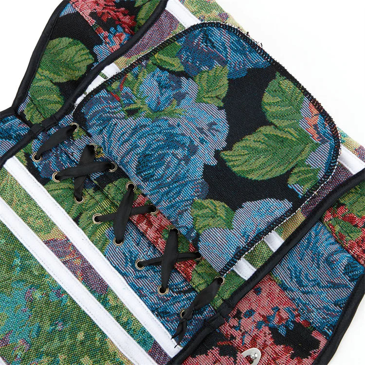Dandelion Overbust Corset Top Floral Monet Oil Painting Corsets