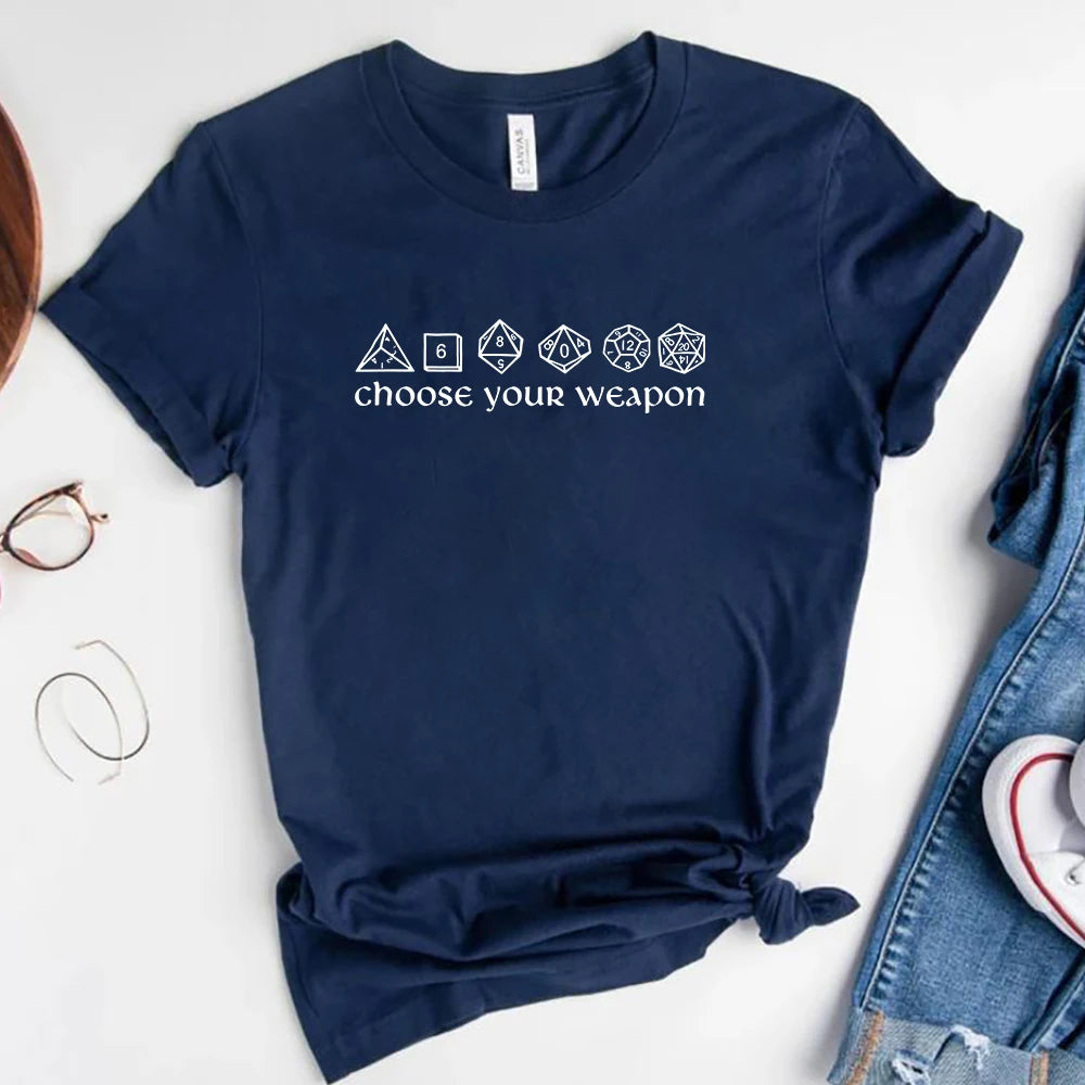 Choose Your Weapon DnD Gamer T-shirt