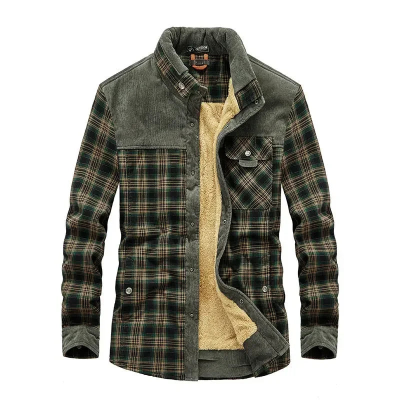 Woodsman Plaid Shirts Lightweight Fleece Jackets