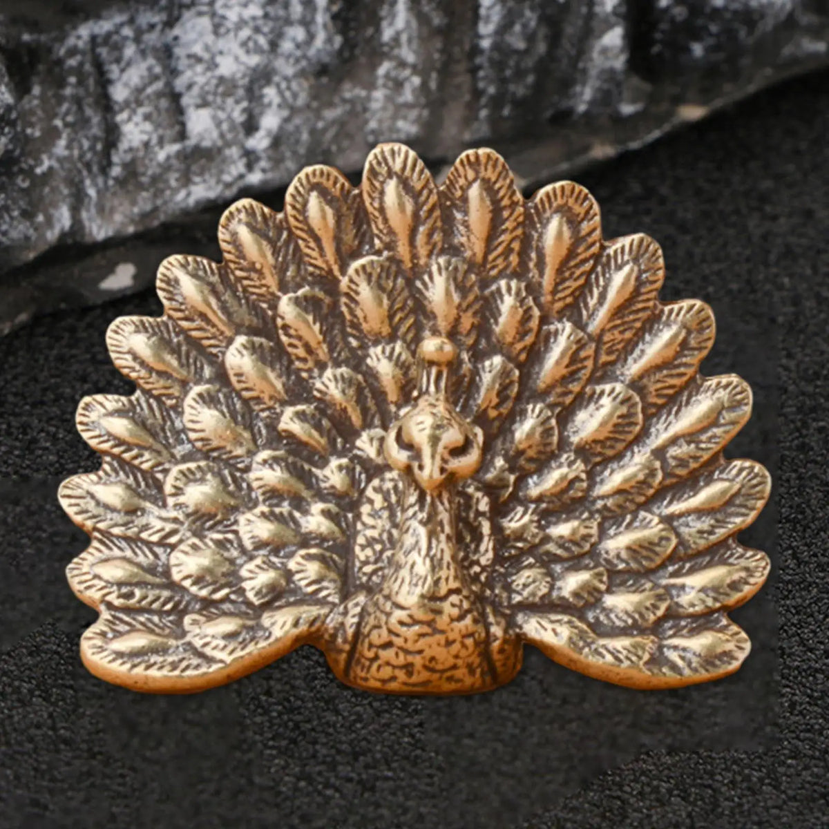 Brass Peacock Figurine