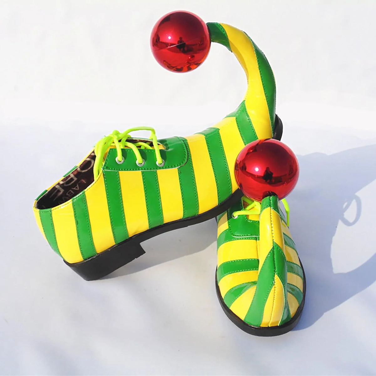 Adults Clown Shoes with Red Balls Circus Cosplay Performance Costume Accessories