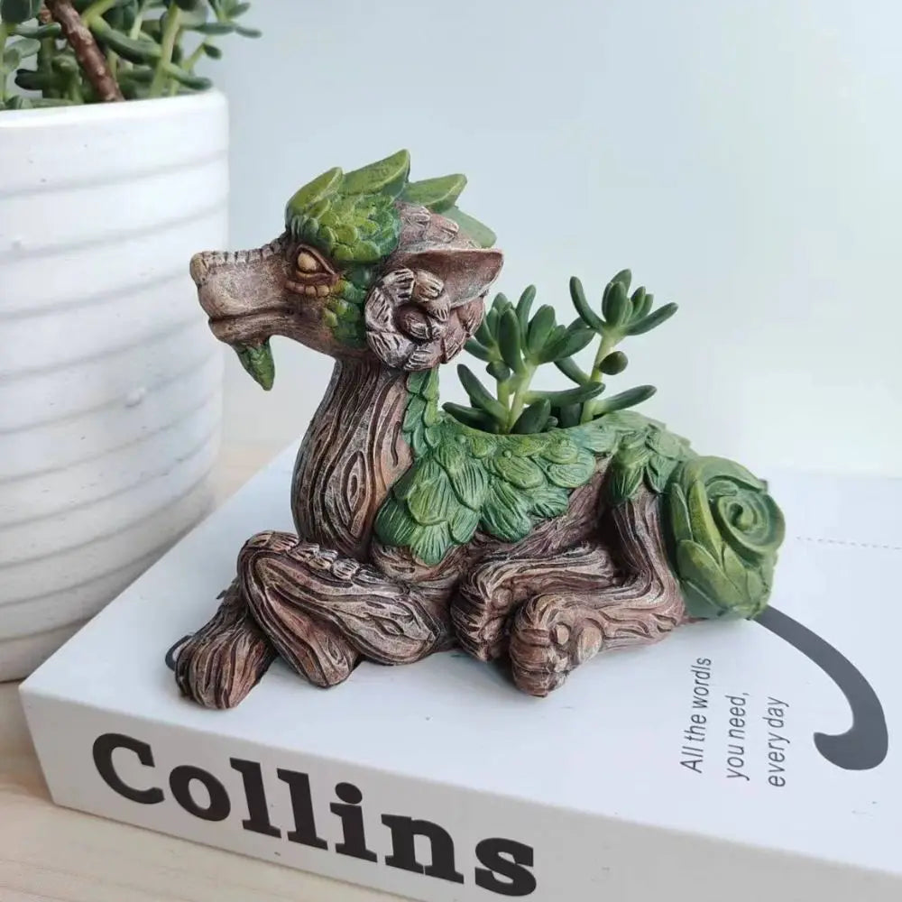 Resin Dragon Succulent Planter