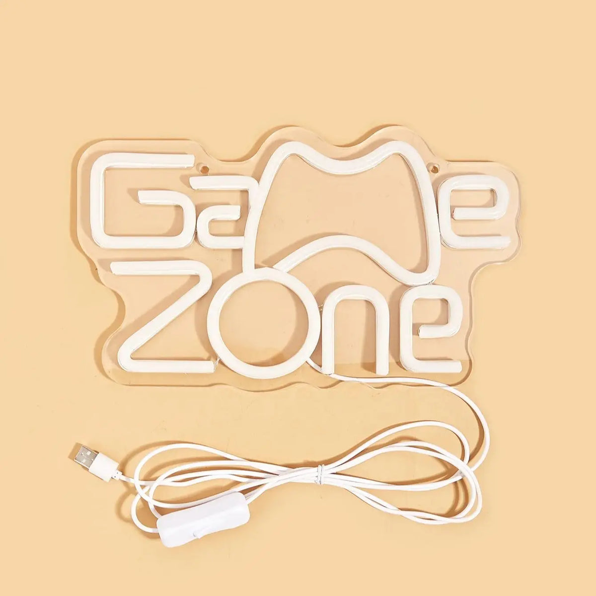 LED Neon Game Zone USB Sign Night Light 3D Wall Art