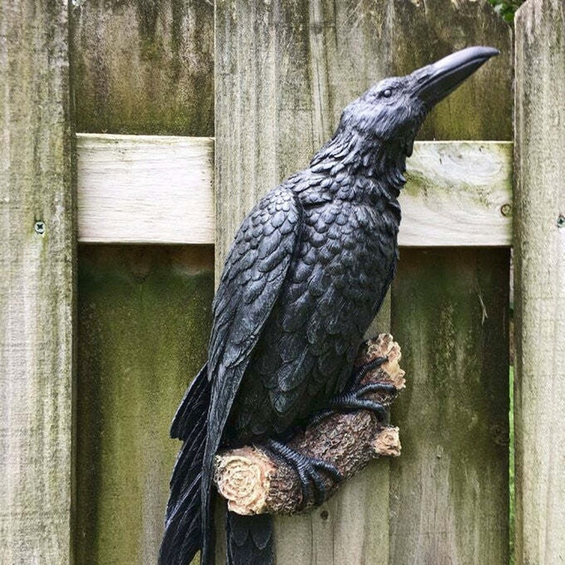 Quoth the Raven Resin Statue Halloween Decor
