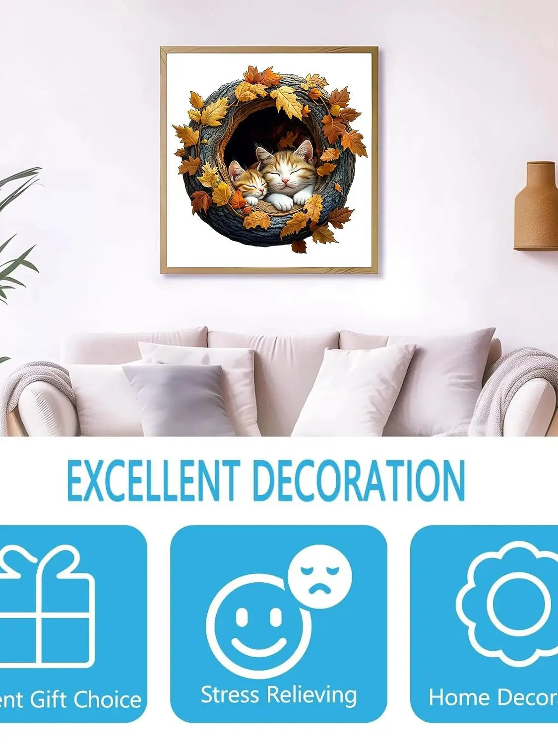 Woodland Cats Unique Shape Wooden Jigsaw Puzzles