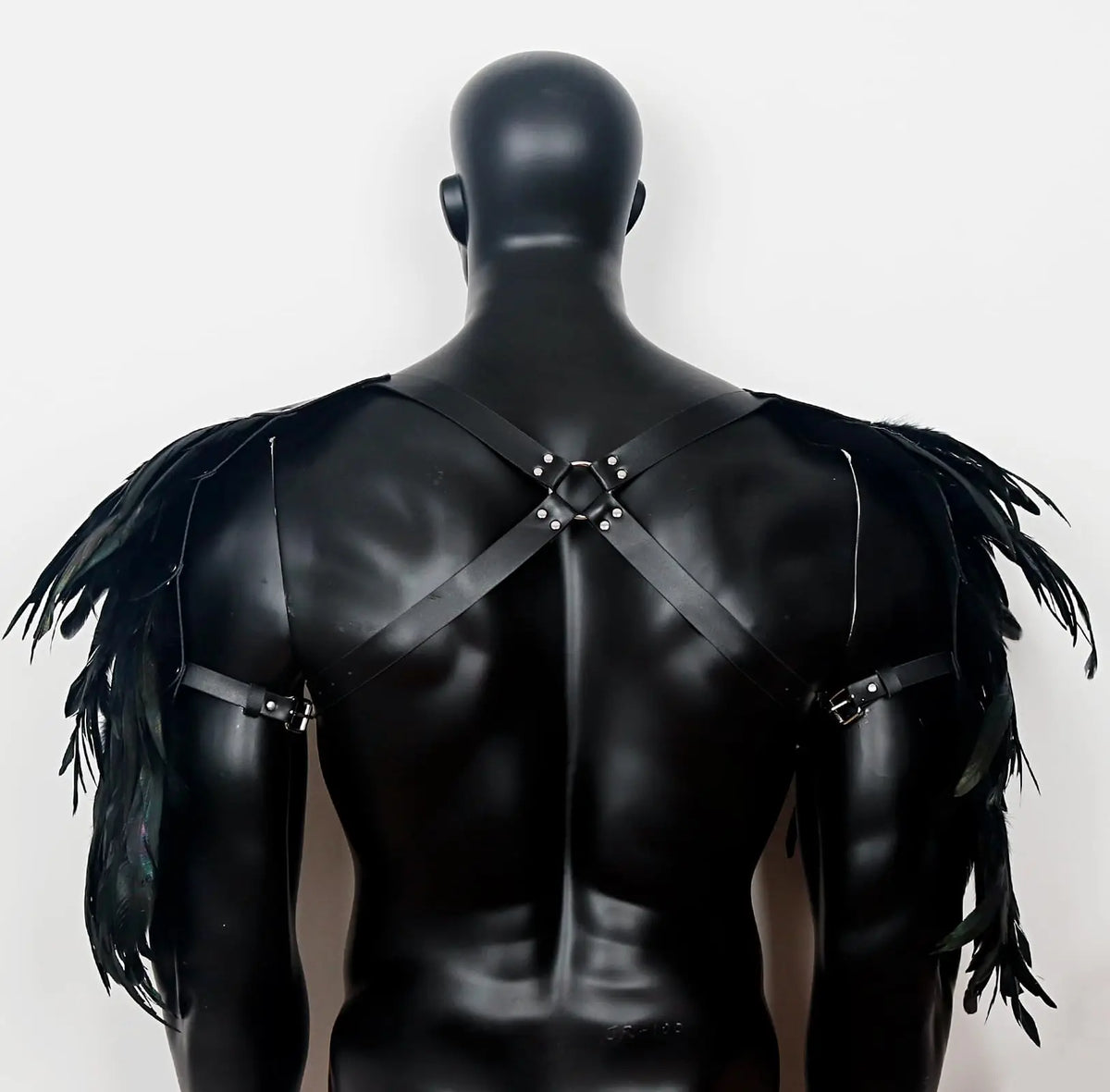 Feather Double Shoulder Armours Costume Guard Harness Halloween Cosplay