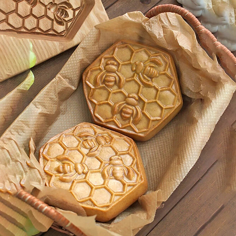 Wooden Cookie Moulds 3D Biscuit Press Stamp Cake Embossing Baking Tool
