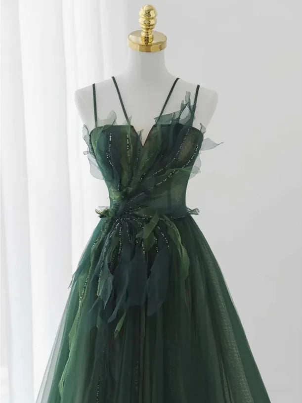 Laurel's Green Formal Gown Custom Made to Measure Evening Dress