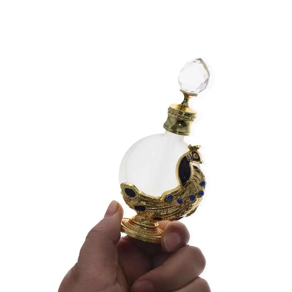 Peacock Perfume Bottle Refillable Essential Oils Potions Bottle