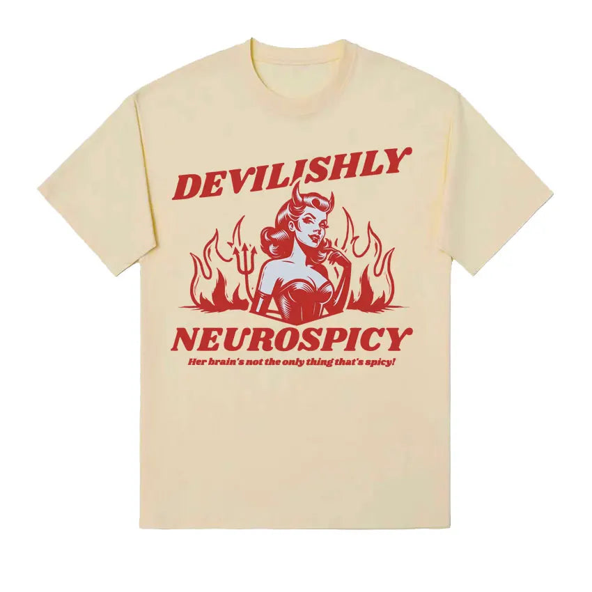 Devilishly Neurospicy Men's 100% Cotton T-shirt