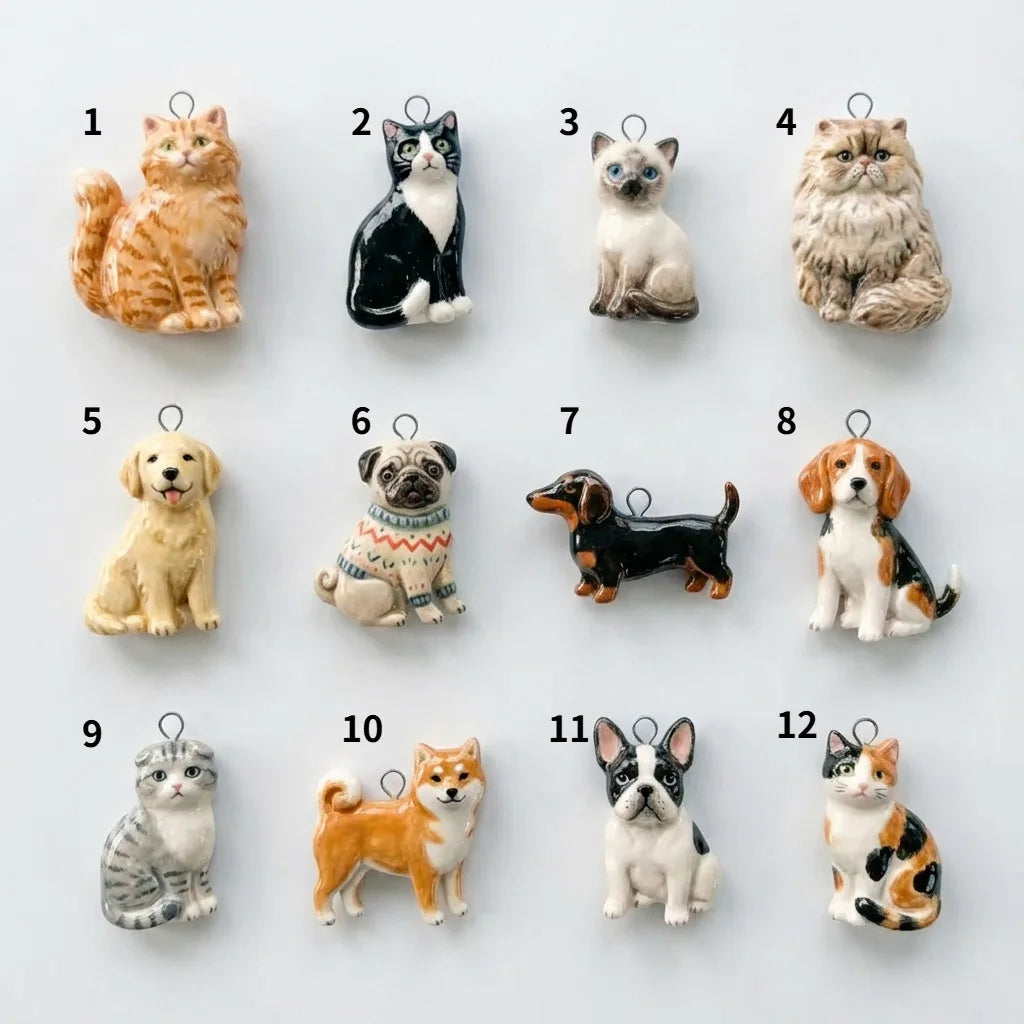 Our Beloved Pets Animal Charm Pendants Stainless Steel PVD 18K Gold Plated For DIY Necklace Bracelet Jewellery Making