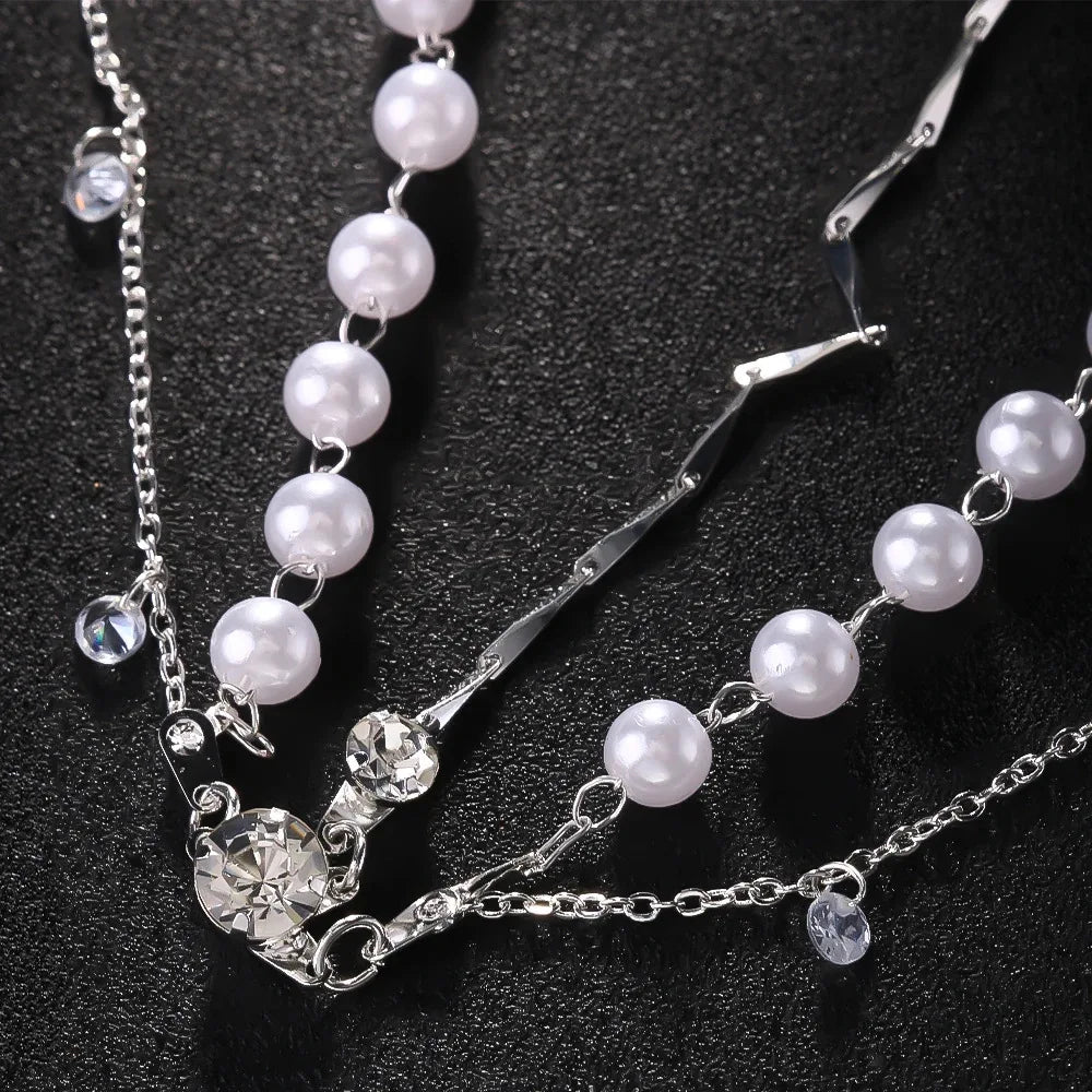 Pearl Crystal Head Chain