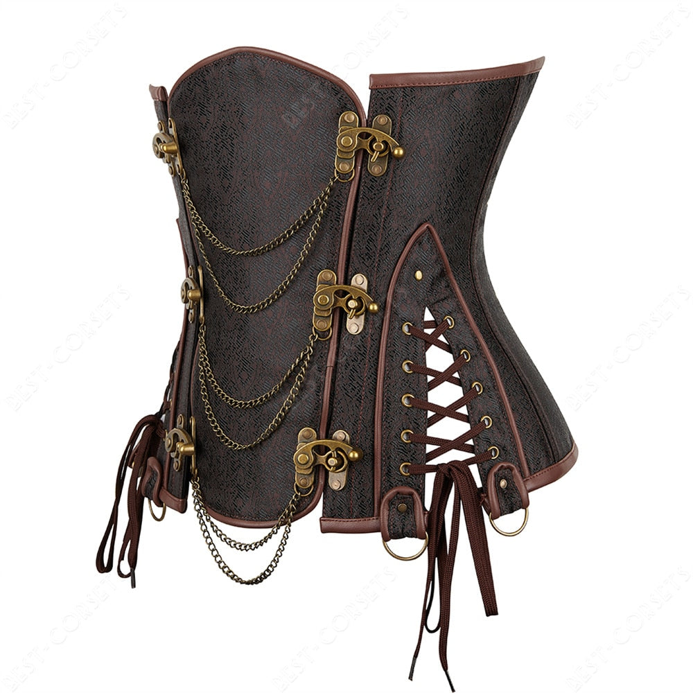 Octavia's Steampunk Underbust Steel Boned Corset