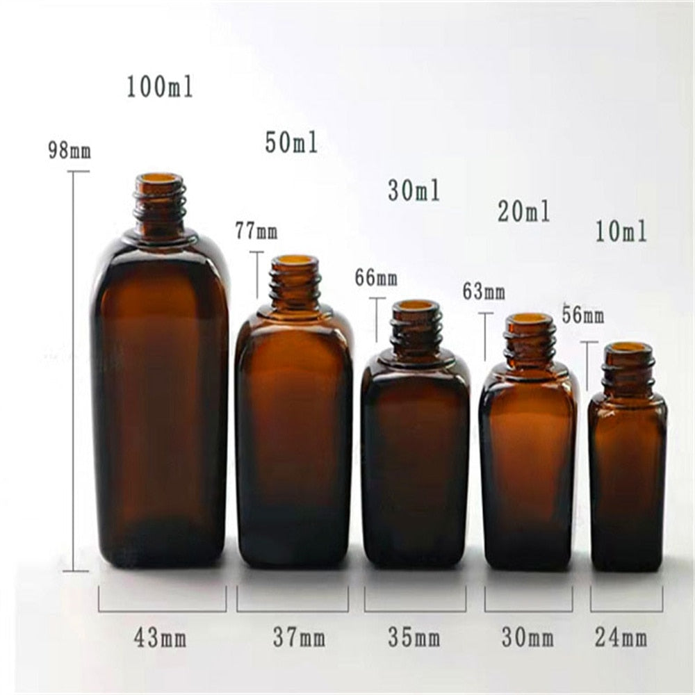 Square Perfume Spray Bottles Refillable Cosmetic Container With Cap
