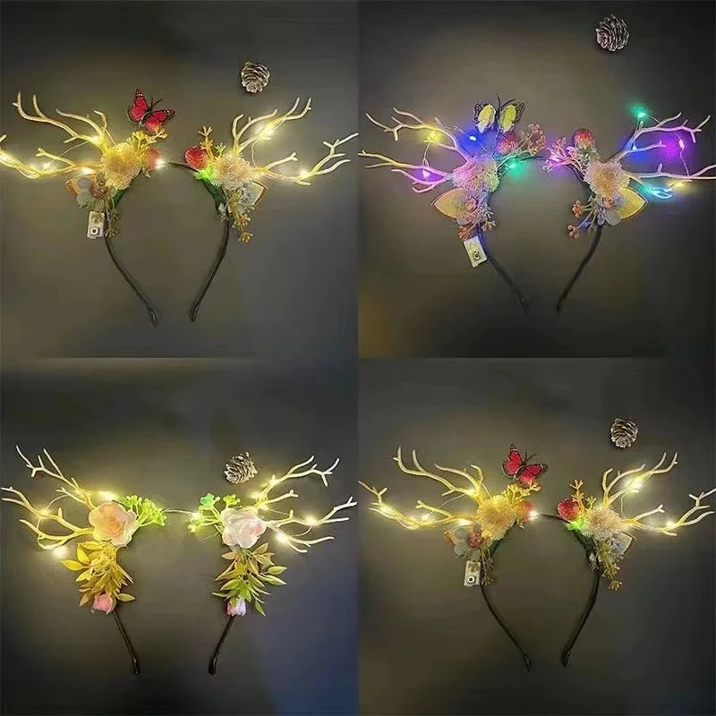 Christmas Antler Light Up Headbands