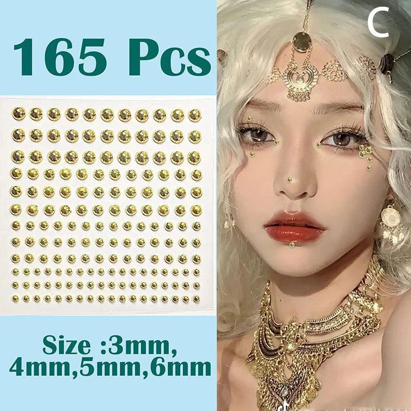 Fake Piercings Face Body Jewellery Stickers Nose Stud Self Adhesive Faux Studs
