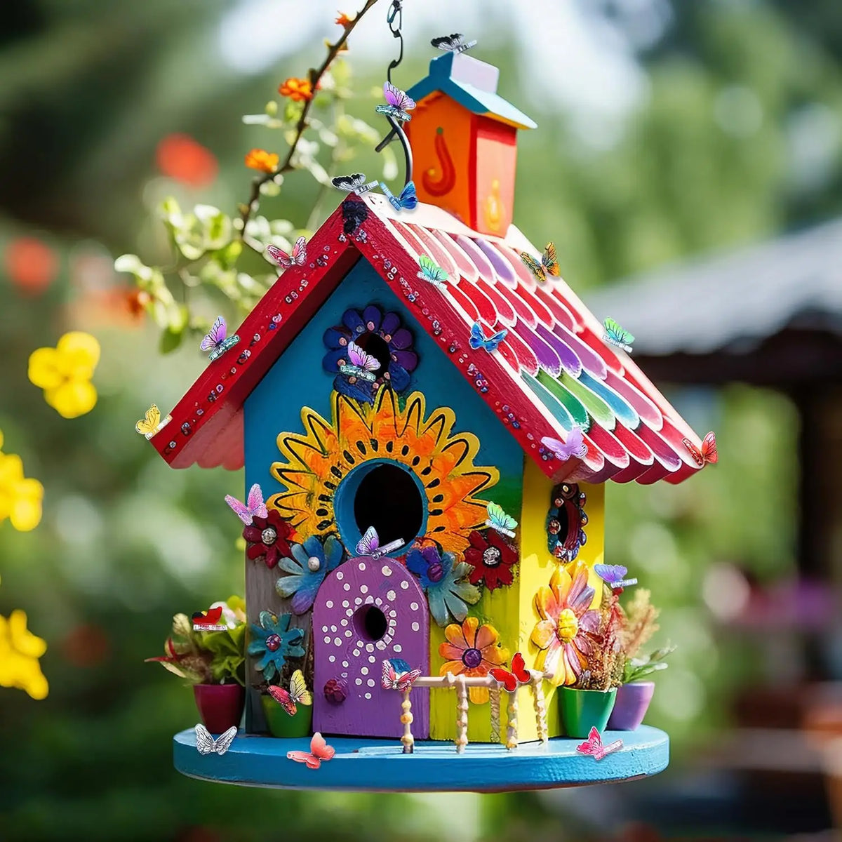 Tiny Miniature Butterflies Fairy Garden Accessories Mini Resin Figurines Micro Landscape Dollhouse DIY Crafts Decor 3D