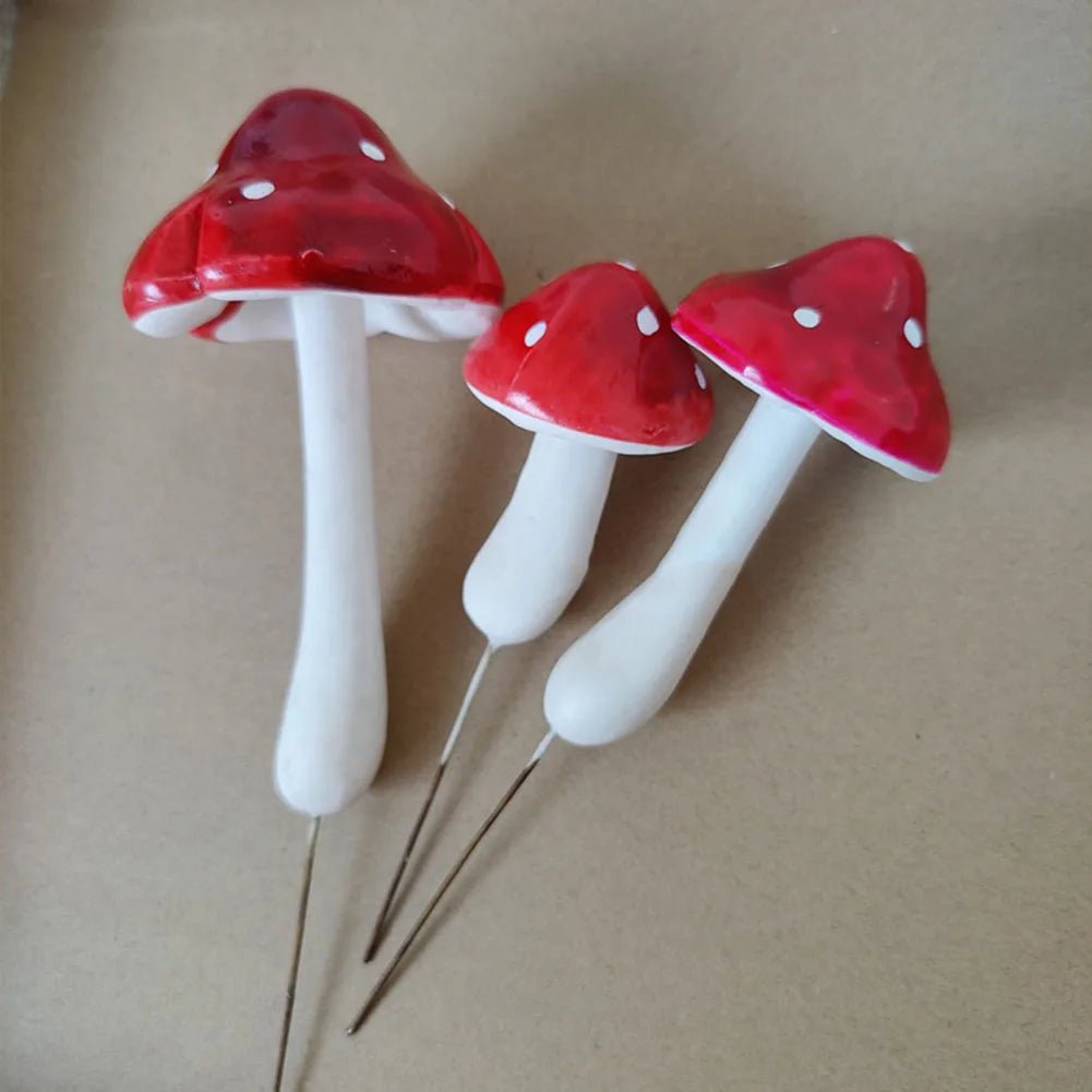Mushroom Picks 33PCS Miniatures Artificial Foam Resin Fairy Garden Bonsai Pot Plant Decor