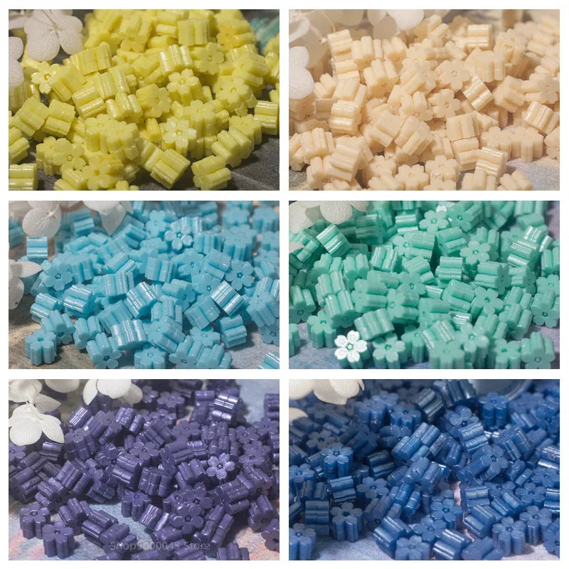 60pcs Cherry Blossom Glitter Sakura Wax Beads for Seal Stamping