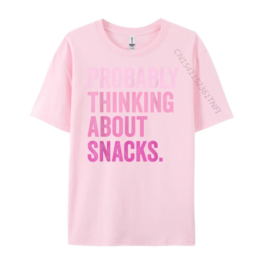 Probably Thinking About Snacks Men's T-Shirts