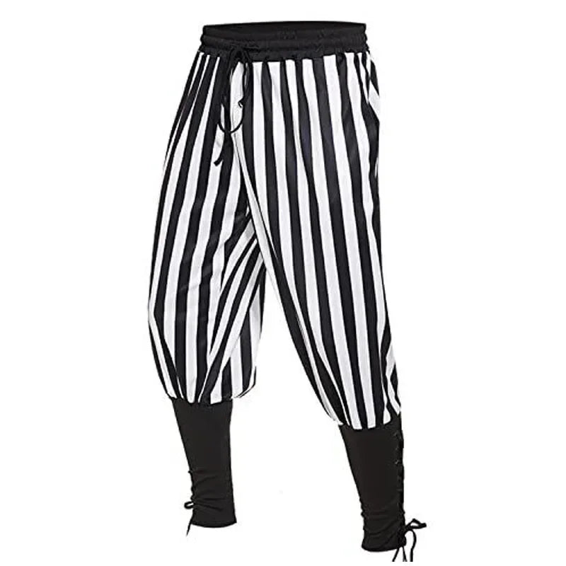 Pirate Pants Halloween Costume Striped Trousers