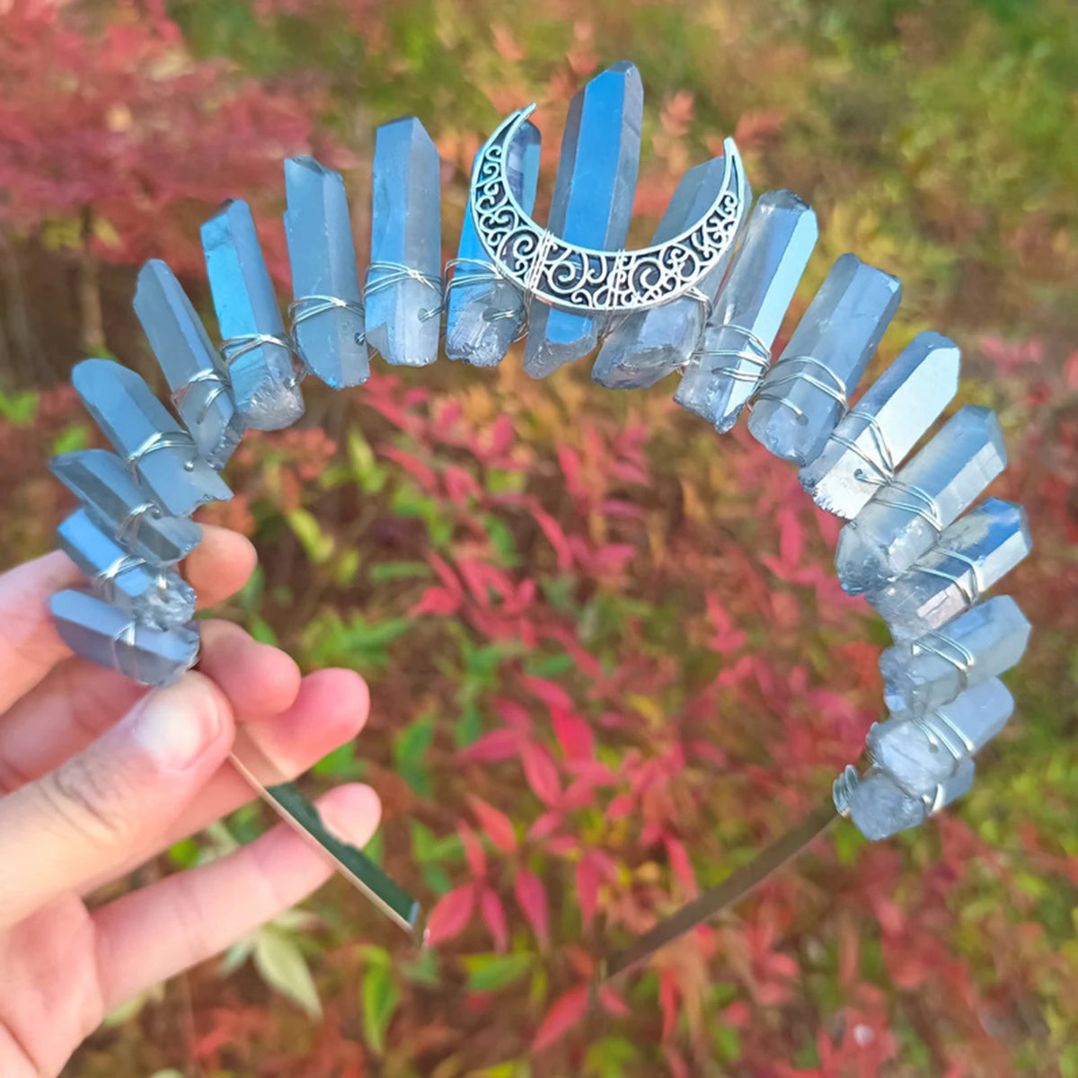 Goddess Crowns Raw Crystal Quartz Tiara Headbands