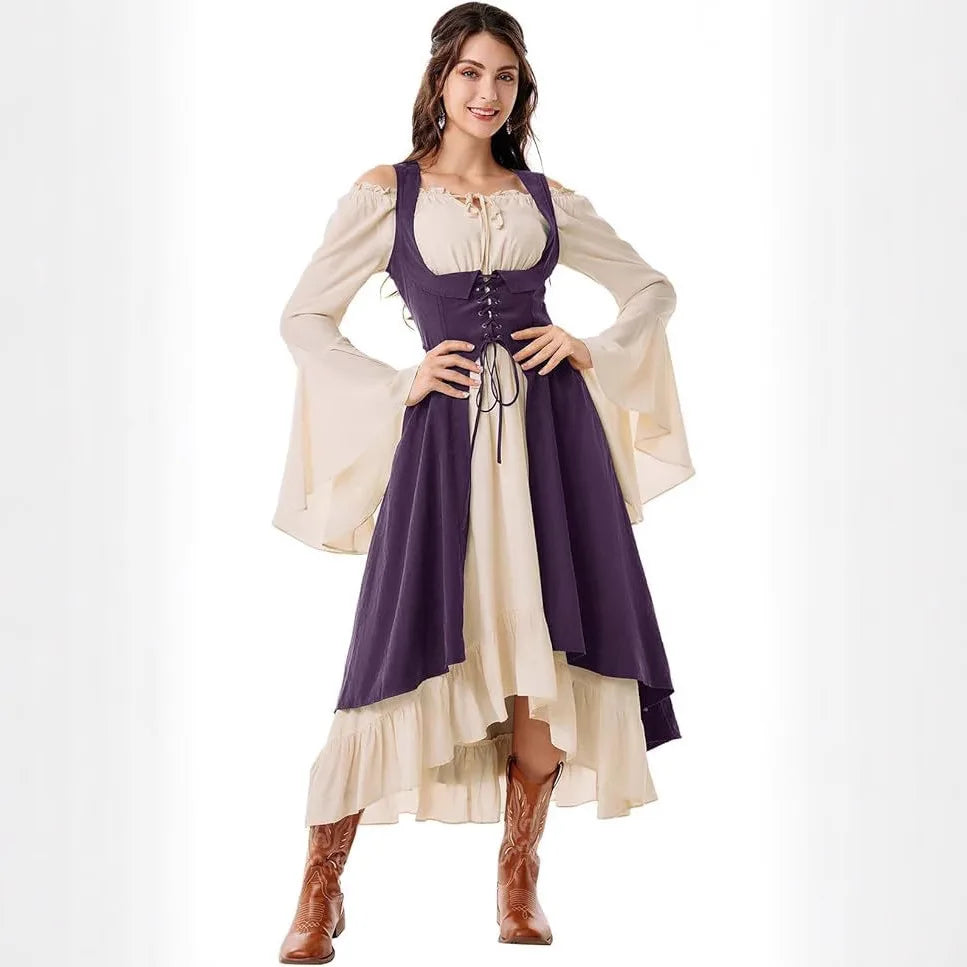 Renaissance Two Layer Peasant Dress Costume