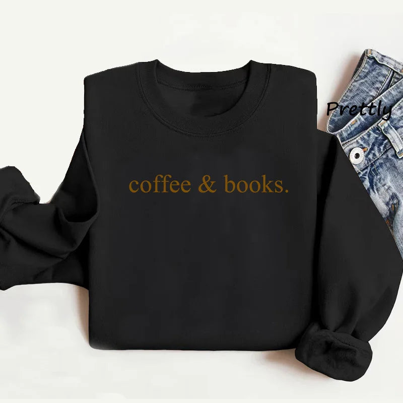 Coffee & Books Sweatshirt Books Lover Sweater Jumper