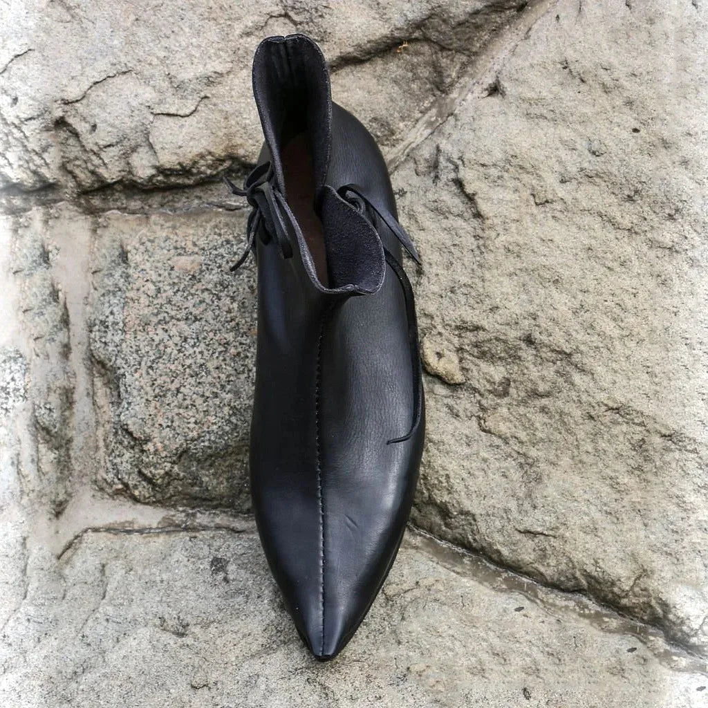 Pointy Crakows Medieval Faux Leather Poulaine For Nobles Renaissance Cosplay