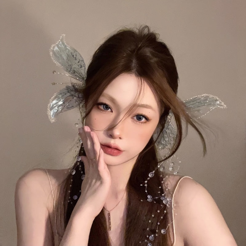 Fairy Siofra's Crystal Headpiece Hair Clips