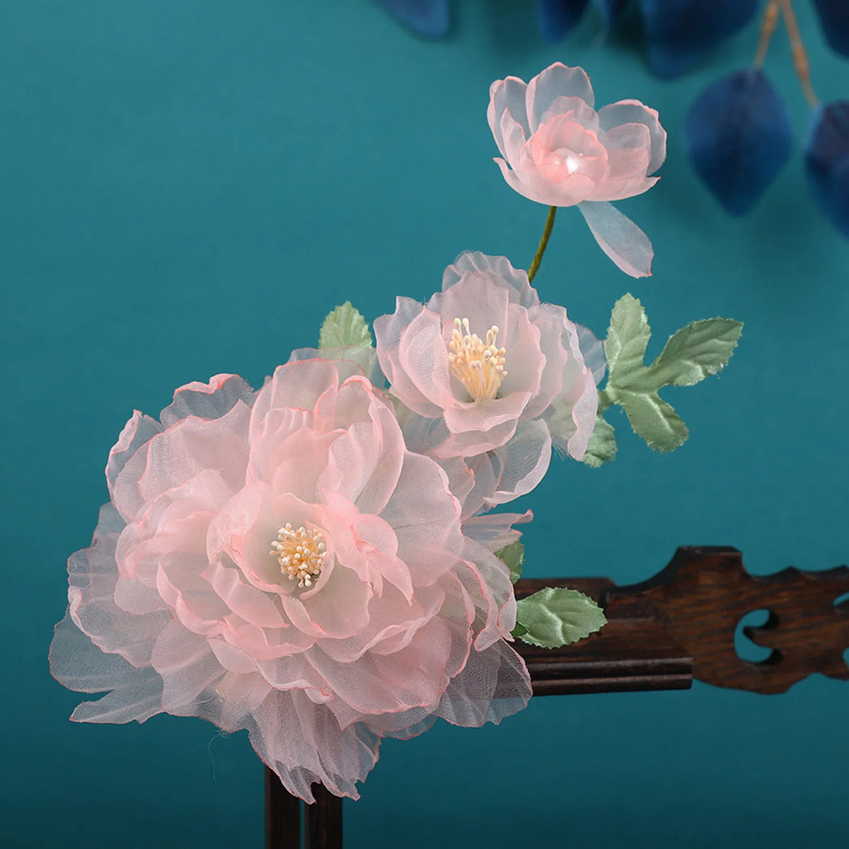 Silk Peony Hair Clip 1/2pcs Flower Hairpins Handmade Bridal Hair Accessories
