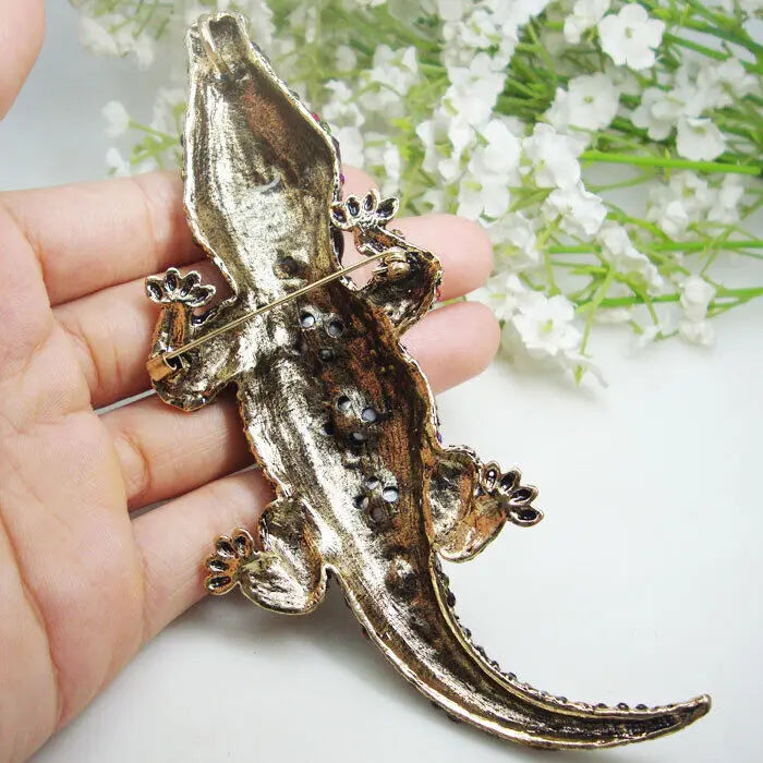 Crocodile Pendant Brooch Pin