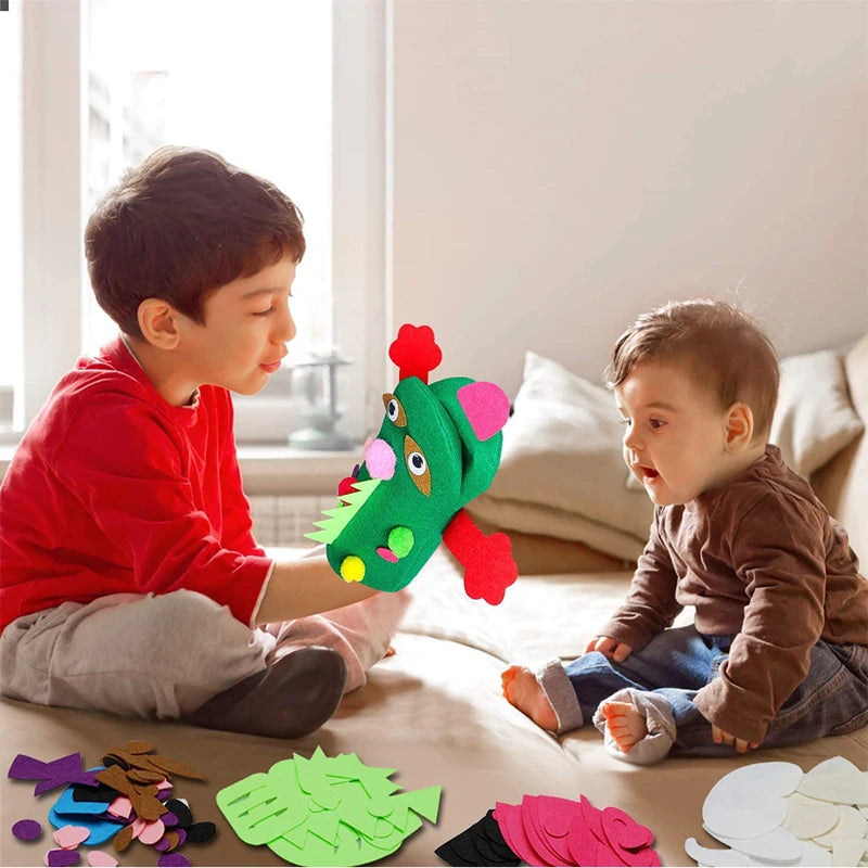 DIY Hand Puppet Making Kit Make Your Own Felt Animal Storytelling Craft Kits for Kids