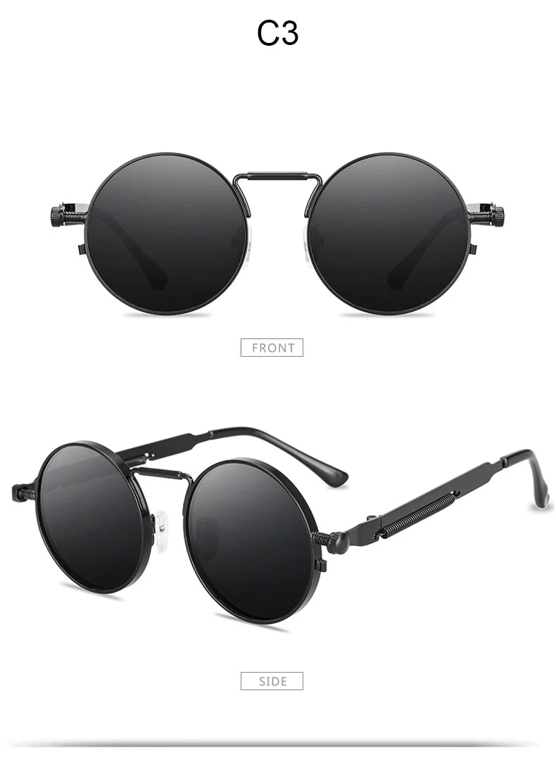 Round Metal Frame Sunglasses UV400