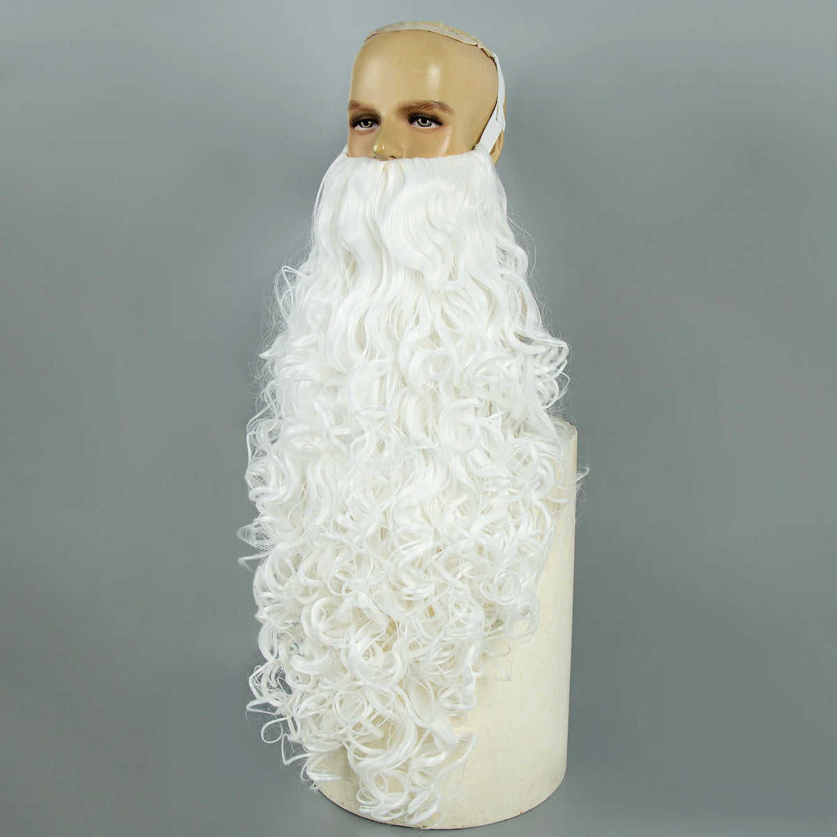Wizard Santa Claus Long Curly Beard Wigs,Eyebrows Moustache Synthetic Wig Costume Old Men