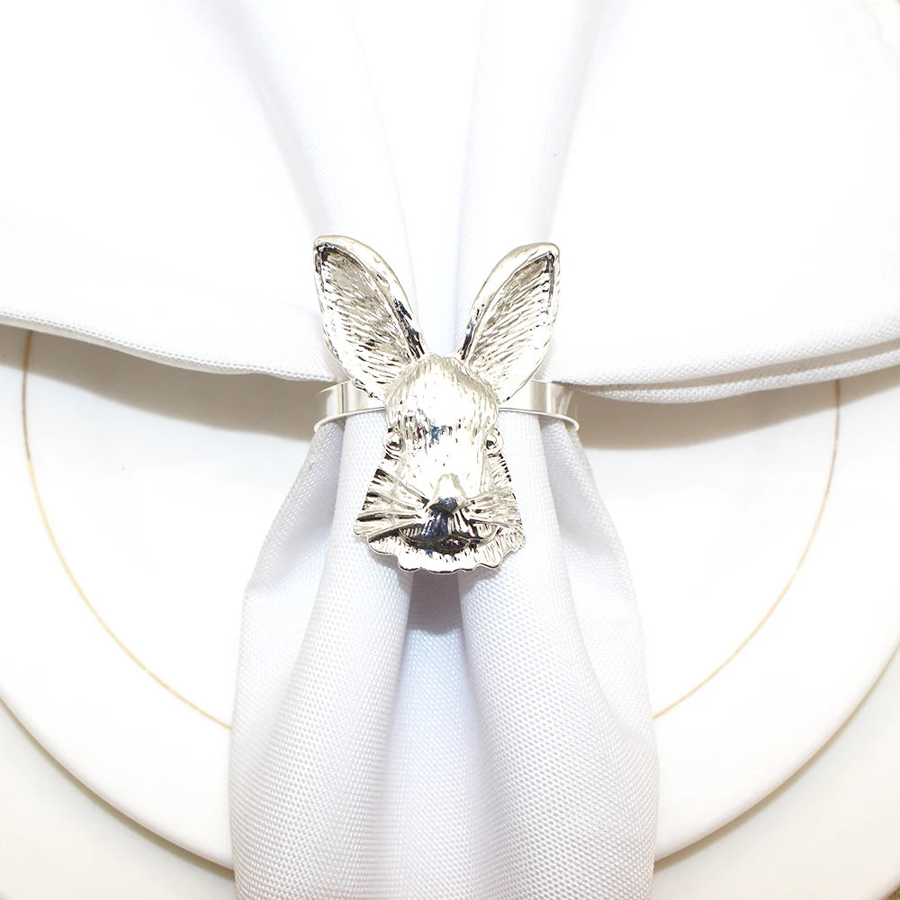 6Pcs Woodland Bunny Napkin Rings