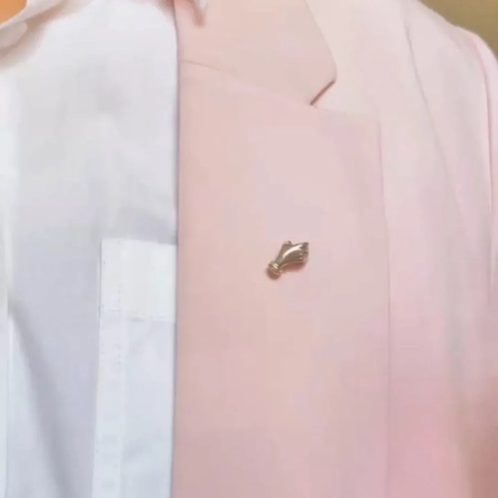 Hand-Held Flower Brooch Lapel Pin Fresh Flower Holder