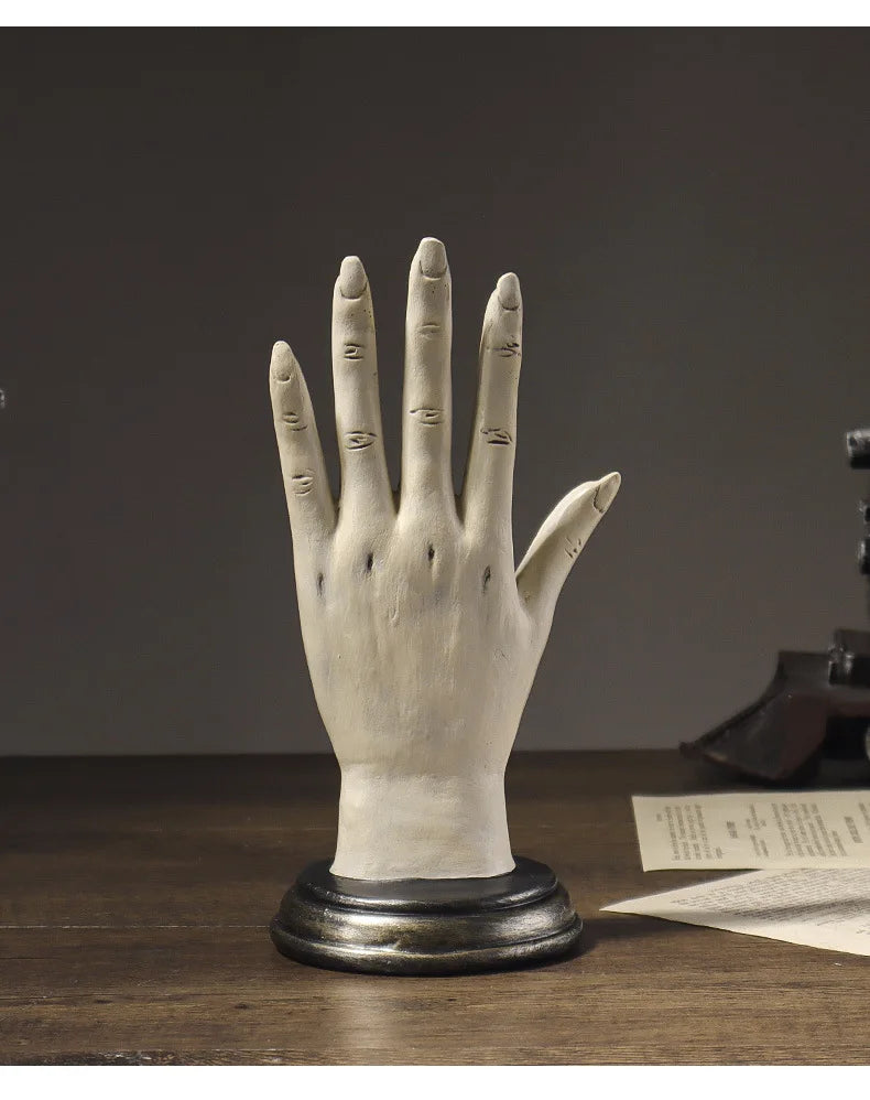 Hand of God Palmistry Statue Devil's Hand Demonic Figurine Halloween Decorations Dark Academia Home Decor
