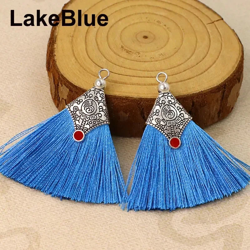 2/4/6Pcs Mini Craft Tassel Handmade Soft Silk Tassel for Earring Jewelry Making DIY Projects Keychain Bookmarks